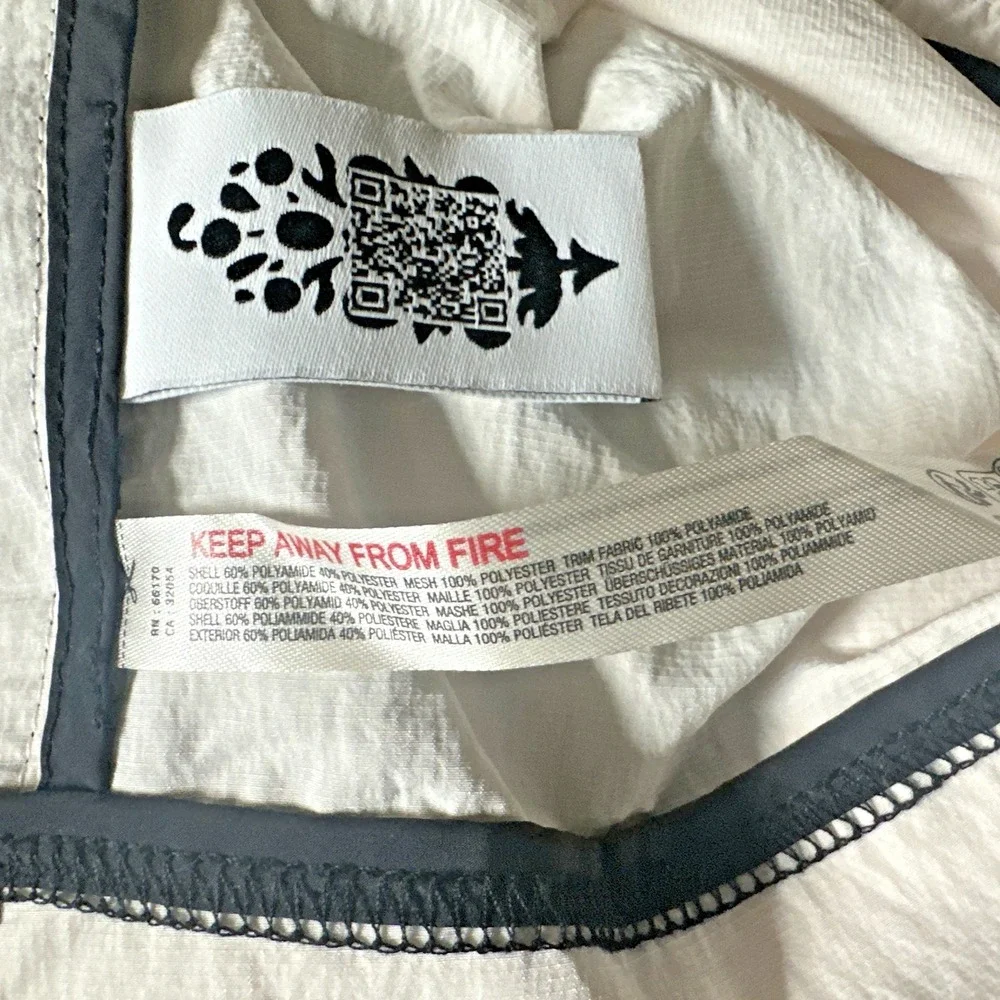 Free People Movement  Size M/L Peace Out Backpack‎ Parachute Jacket Ivory Combo - Picture 9 of 15